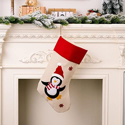 Големи чорапи со бонбони чорапи Божиќни украси Дома одмор Божиќни забави украси Глам и Глиц сјај