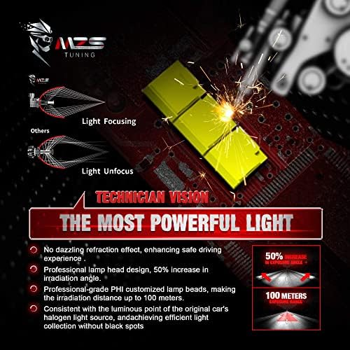 MZS 9005 H11 LED Светилки ЗА ФАРОВИ, 24000lm Безжичен Инстант Приклучок HB3 H9 H8 Комплет За Комбо Конверзија Екстремно Мала Големина Дизајн