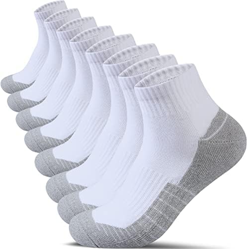 Богуш машки атлетски чорапи на глуждот 8 пара памучни дебели перничиња за трчање 6-12