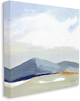СТУПЕЛ ИНДУСТРИИ Апстрактна планинска палета мирни ридови отворено пејзаж сликарство платно wallидна уметност, 24 х 24, сина
