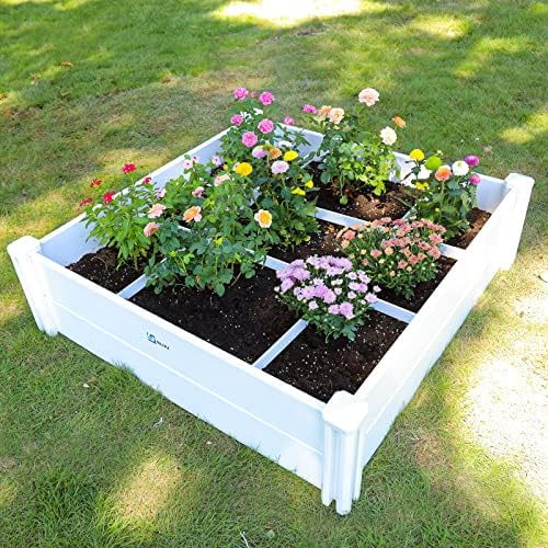 Bluu галванизирана подигната градина кревет метална кутија на отворено за зеленчук, цвеќиња, билки со ознаки од типот 10 парчиња и
