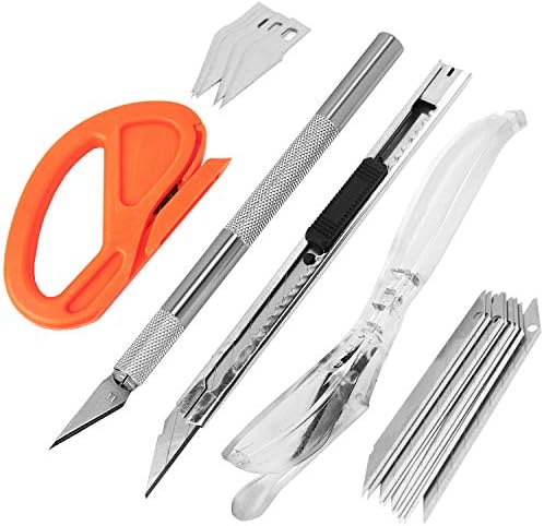 Cartints винил нож за ножеви постави прозорец филм за сечење нож занаетчиски нож со мулти-употреба сечило за алатка, 4 вида алатки