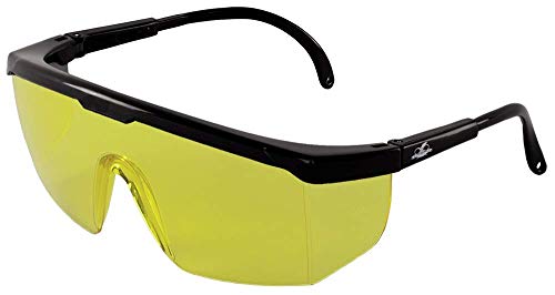 Безбедносна очила за очила BH364 Snook, мат црна рамка, жолти леќи, прилагодливи храмови