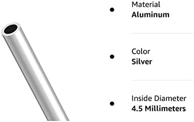 6063 Алуминиумска Тркалезна Цевка, 300мм Должина 12мм Од 9мм Внатрешна Диа Беспрекорна Алуминиумска Права Цевка