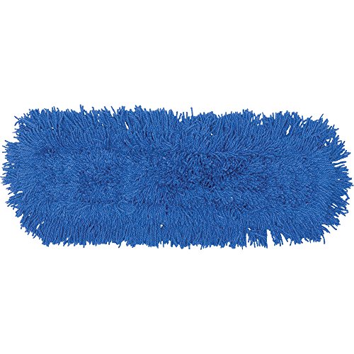 Rubbermaide Commercial Products Twisted Loop Dirt Mop Замена на главата, 24-инчи, сини, заштитни влакна за да се избегне нечистотија, влажна четка