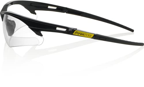 Безбедносни очила IronClad, рамка со хелио-половина, анти-гребена анти-магла, чиста