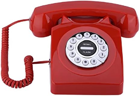 Houkai Rotary Dial Phone Wired Retro Telephone за домашна канцеларија за откажување гроздобер антички телефон