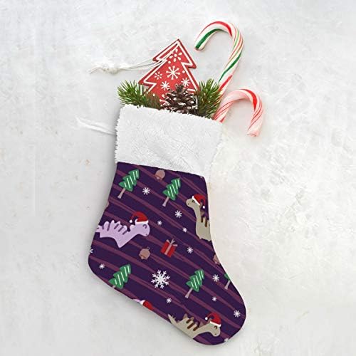 Алаза Божиќни чорапи Диносаурус Смешно Божиќно класично персонализирани мали декорации за порибување за семејни сезонски празници за забави
