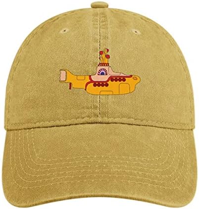 Weedkeycat Смешно жолто подморница унисекс -тексас капаче за прилагодување на модата каскета тато капа за бејзбол капа за камиони со камиони