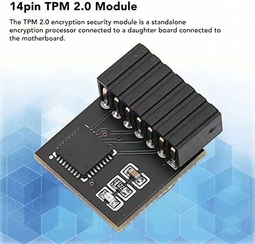 Модул TPM 2.0, 14PIN SPI Secure Storage TPM 2.0 Chnicryption Security Module Далечинска картичка за матична плоча ASUS за Windows 11