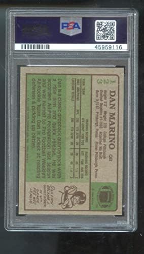 1984 Топпс 123 Дан Марино РЦ Дебитант ПСА 7 НМ оценета фудбалска картичка