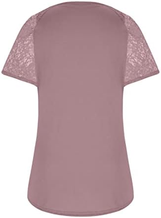 Женски v вратот Спандекс блузи блузи маички ладно рамо плус големина исечени обични асиметрични блузи 2023 г.