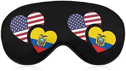 Еквадор американско знаме печати маска за очите Блокирање на маска за спиење со прилагодлива лента за работа за смена за спиење