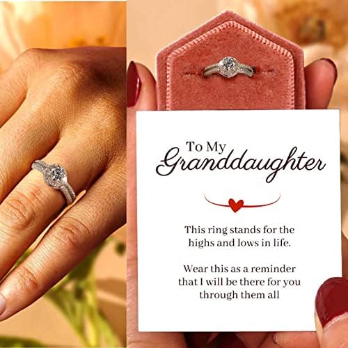 2023 Нов ангажман венчален прстен креативен тркалезен пакет циркон женски прстен за жени е момче прстени