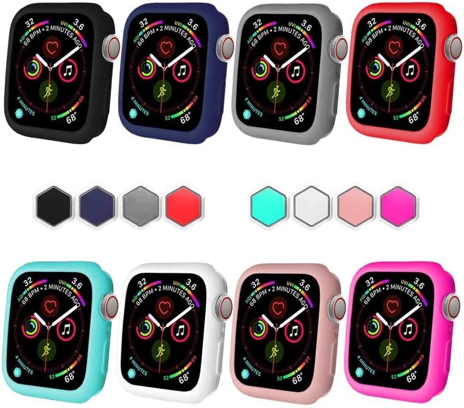 [8 пакет] Botomall за Case Apple Watch Case 44mm Серија 6 Серија 5 Серија 4 & SE [без заштитник на екранот] Премиум мек флексибилен