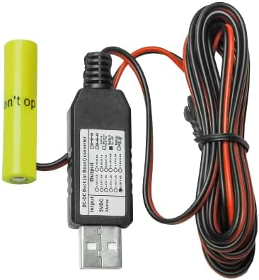 USB конвертор за напојување DC Buck Boost Eliminator Eliminator Заменете 1 до 4PCS 1.5V 3V 4.5V 6V AA AAA Connect Multi за LED светло,