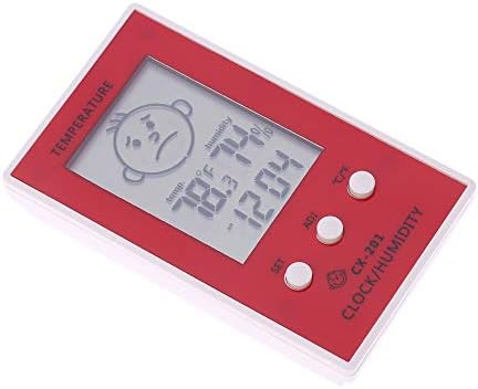 KLHHG преносен дигитален термометар хигрометар температура на часовникот Температор Тестер тестер метеоролошка станица ° C / ° F Покажување