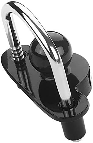 LCGP црна приколка за заклучување на спојката со 2 копчиња, универзално заклучување на спојувачот, прилагодлива безбедност за складирање, челик