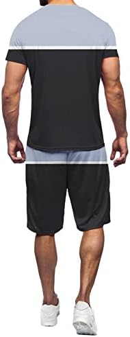 Машки 2 парчиња атлетски спортови поставуваат маица и шорцеви поставени мрежни мрежни облеки.