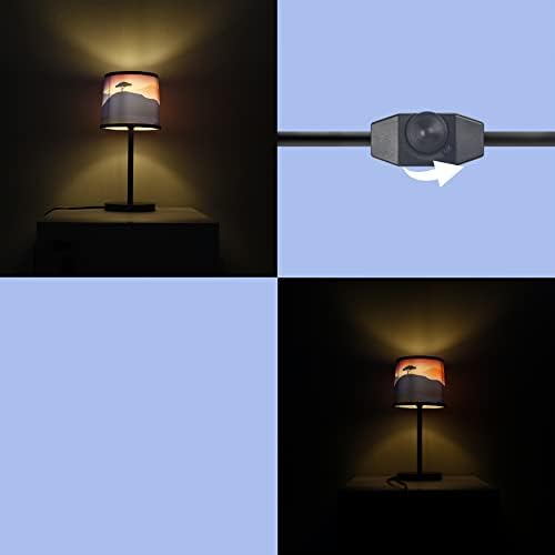 Suweey Sidelide Lamp со затемнета, 2700K во студентски декор, ламба, ноќна ламба со тркалезна сенка модерна ламба, мрежна ламба за