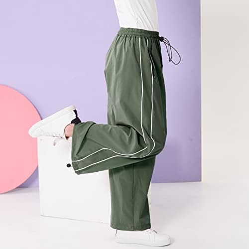 Панталони со падобран за девојчиња Роланко за девојчиња Y2K панталони со џебови Харајуку џогер панталони деца 4-14 години