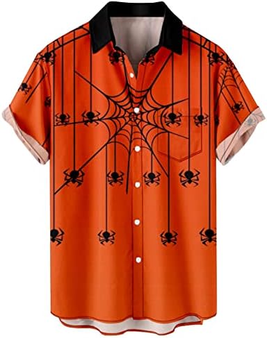 Кошули на Хавајски Хавајски кошули за мажи, печати кратка летна модна мускулна кошула со џеб01