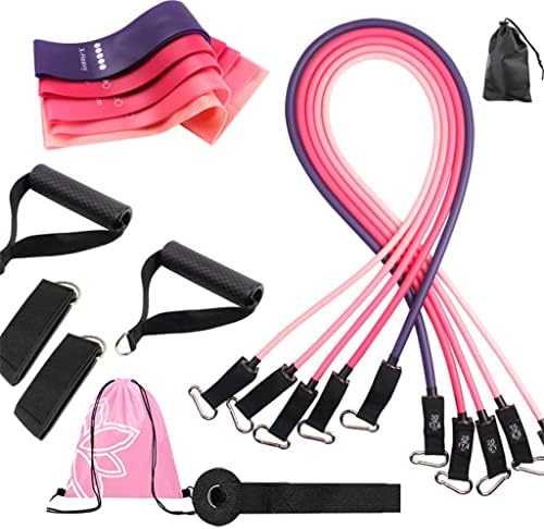 YFDM 16 парчиња/постави жени со фитнес отпорност на ленти 100 bs 150 bs Обука за јога Повлечете ја јаже салата опрема еластична цевка