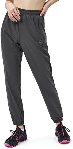 Pantsенски панталони за џогирање на мело со џебови од патент - патека за влечење, панталона за брза суво лесна категорија -