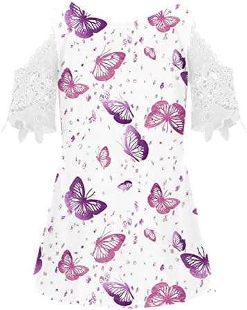 Vneck блуза жени лето есен без ремен безжичен ракав чипка памук патент до графичка крпеница кошула за блузи за девојчиња