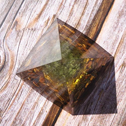 Дрво на животот перидот и тигарскиот кристален камен оргон оргон пирамида реики лекување чакра алатка за медитација оргонитна пирамида