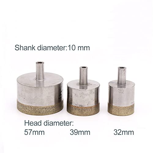 1 парчиња 20-55 мм стаклена плочка керамичка јадечка дупка за правење пила 10 мм Шанк Синтетирана алатка за дупчење со дијамантско јадро, 45мм,