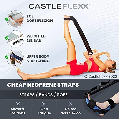 Castleflexx | Темно сина, голема | Уред за мобилност и целосен за зајакнување на телото | Функционална алатка за фитнес за истегнување