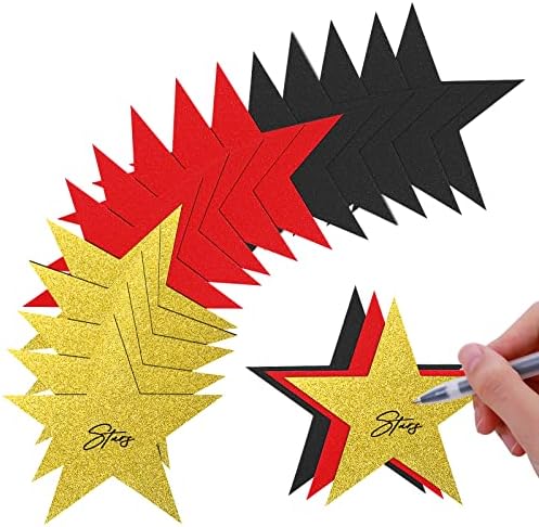 80 Парчиња Сјај Ѕвезда Исечоци - 6 Инчен Двојно Печатени Хартија Ѕвезди Конфети Исечоци Сјае Картон Ѕвезди За Огласна Табла Свадба