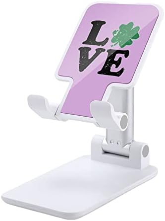 Денот на Свети Патрик, loveубов Шамрок ирски прилагодлив мобилен телефон, држач за преклопливи преносни таблети за канцелариски