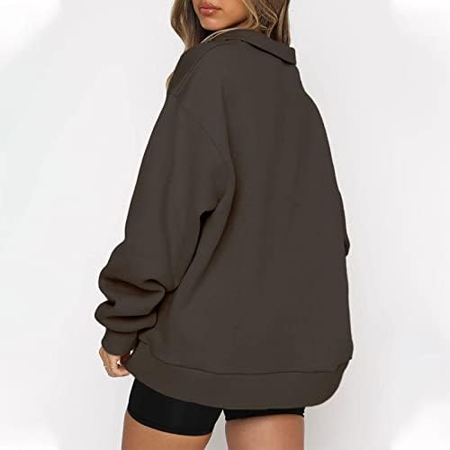 Nokmopo долги кардиган џемпери за женски женски обичен мода со долга ракав со цврста боја, патент -маичка за џемпери врвот на врвот