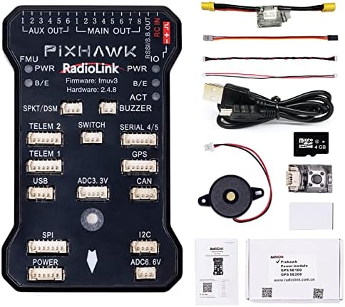 Контролер на летот Radiolink Pixhawk & M8N GPS SE100 модул & SUI04 Ултразвучен сензор за пронаоѓач на опсег на пречки за избегнување