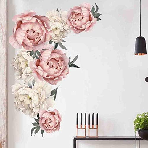 Wallидни декорации за налепница за тинејџери спална соба розово украсување уметност расадник декории wallидови деца побоени цвеќиња дома