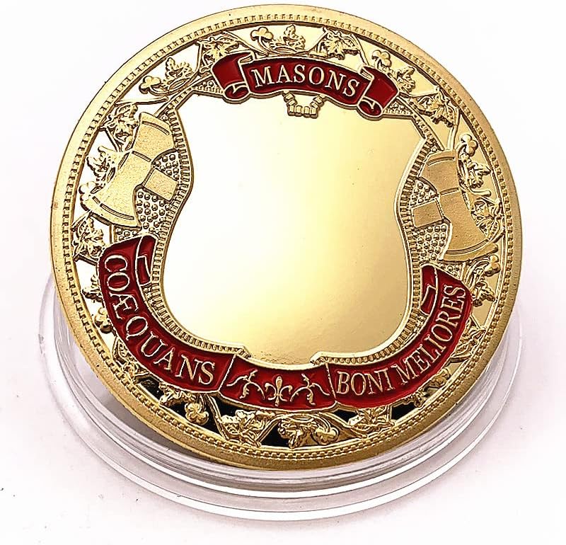 Европска Масонерија Небо Око Позлатена Комеморативна Колекција На Монети Братство На Монети Златна Монета Боја Деликатен Комеморативен Медал