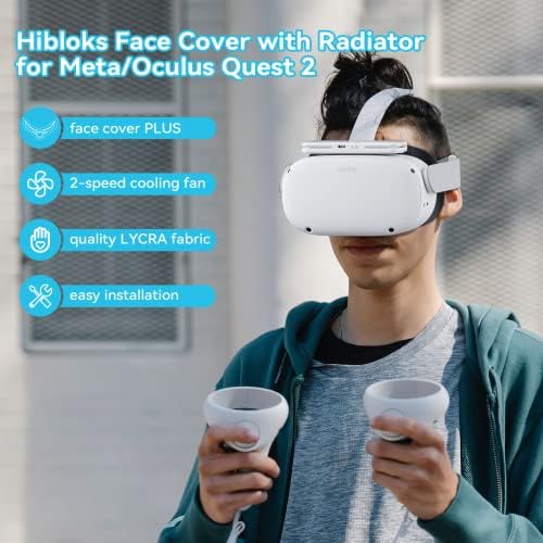 HIBLOKS COLING FAUN FACE COVER FACE FOR FOR FOR FOR META/OCULUS QUEST 2 додатоци, мека покривка на лице со памук од ликра, потрага 2 вентилатор