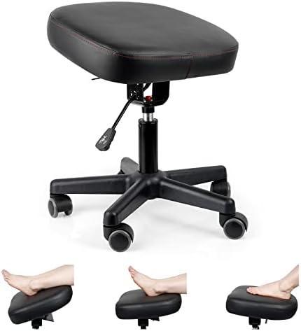 Столчето за подножје на лилитје под биро за прилагодување на висината на нозете Османлиски ергономски столче за нозе со тркала 360 ° тркалачки