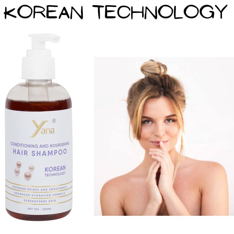 Јана шампон за коса со корејска технологија природен шампон за мажи за сува коса