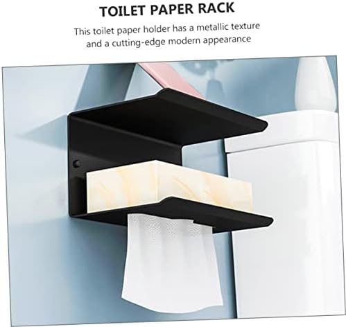 Angoily 1 парчиња држач за хартија за хартија Домашно ткиво решетката единечен држач за тоалетна хартија со полици за складирање