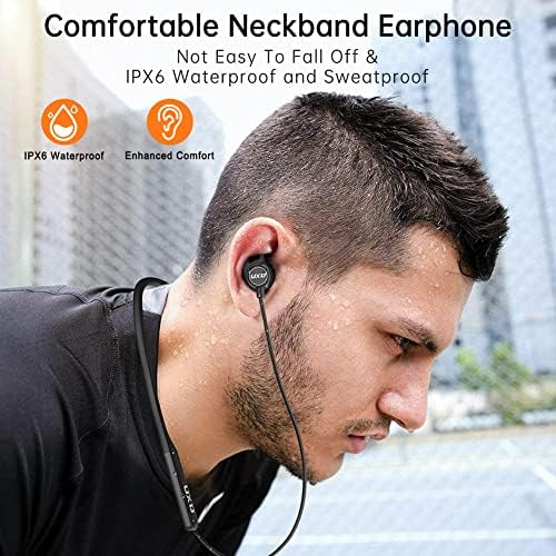 UXD Bluetooth Слушалки, Безжични Слушалки Со Магнетни Слушалки И Микрофон, 24 Часа Играње Во Слушалки За Уши За Вежбање Во Теретана