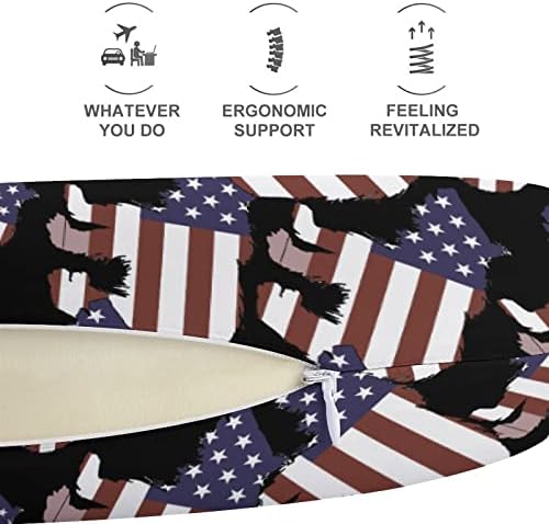 Американско Знаме Мечка Патување Вратот Перница Меморија Пена У Форма Авион Перница За Поддршка На Главата
