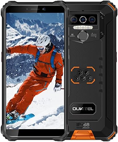 OUKITEL WP5 Android 10 Мобилен Телефон, 4GB+32GB 8000mAh Батерија Тројна Камера 4 LED Фенери,5.5 Инчен Двојна Sim GSM 4G, WiFi, GPS, Bluetooth,