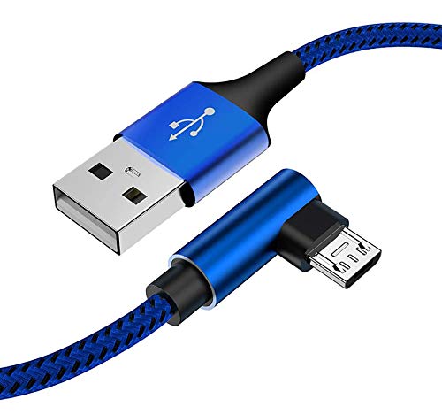 YWXTW [3 Пакет] Микро USB Полнач Кабел За Поттикне 90 Степен Прав Агол Андроид Кабел 10ft [Случај Пријателски] Брз Полнач Кабел За Galaxy