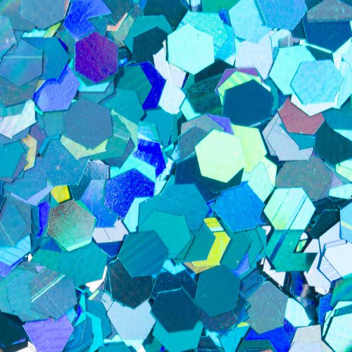 Зинк боја на ноктите уметност Spangles Hexagon 3d Blue 100pc.cell Телефонски украс