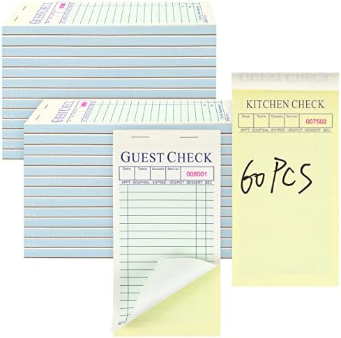 60 пакувања на сервери за белешки за гости Проверете ги книгите за сервери, проверка на гостински белешки за комерцијални јасти за