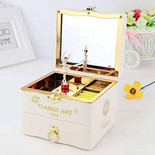 Кутија за музички накит Јавага со фиока и покривка за виолина, најдобри подароци за деца девојче пријателка сопруга за Денот