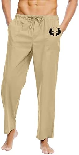 Лабави панталони мажи цела сезона се вклопуваат во пантолони, сите цврсти бои птици сликарство памук лабава плус големина панталони